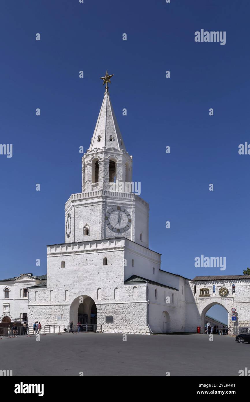 Torre Spasskaya nel cremlino di Kazan', Russia, Europa Foto Stock
