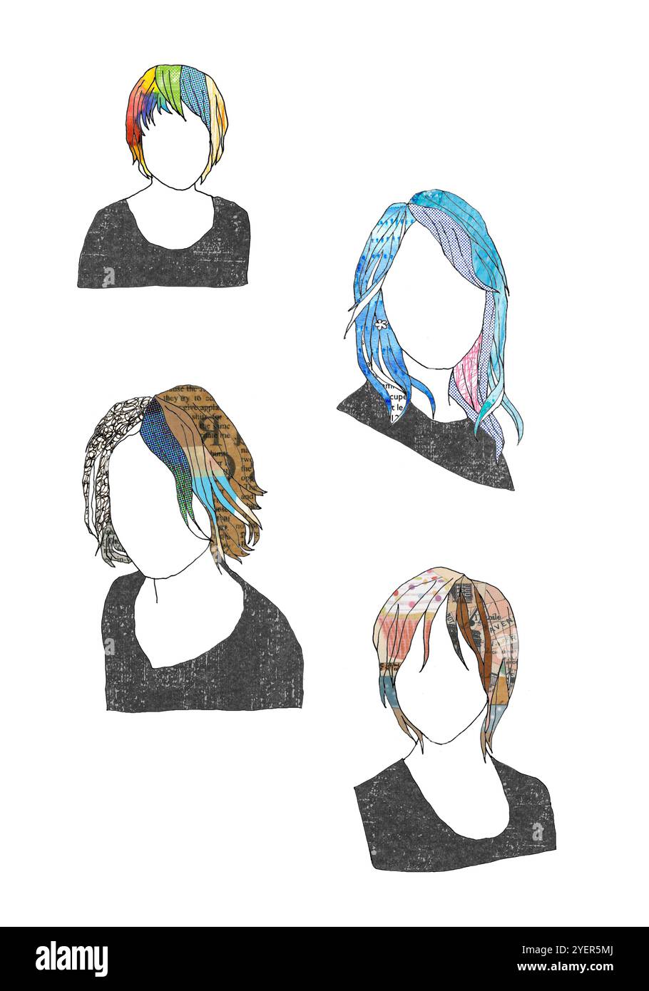 Donne che colorano i capelli Foto Stock