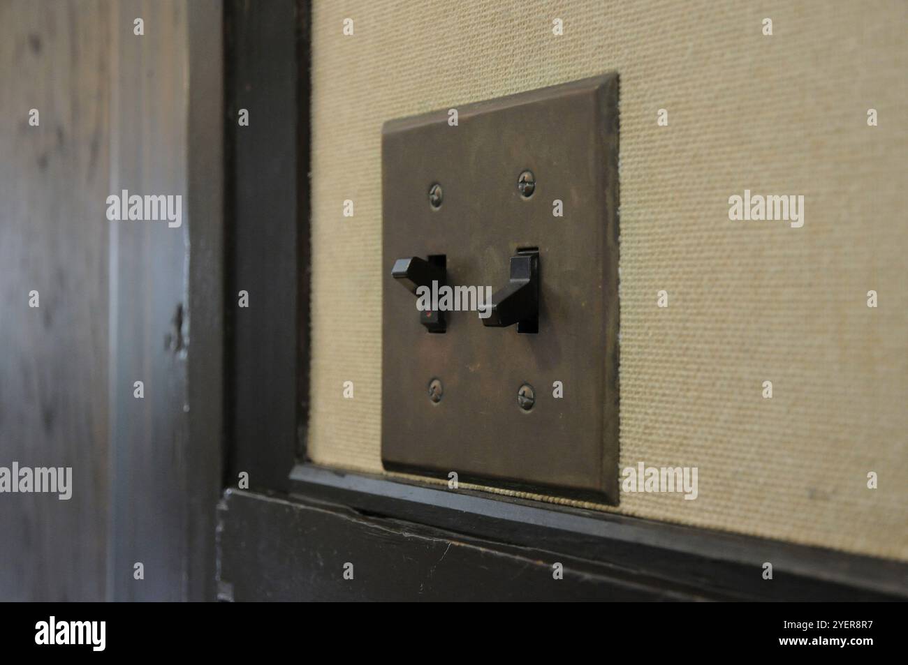 Interruttore per la luce elettrica Foto Stock