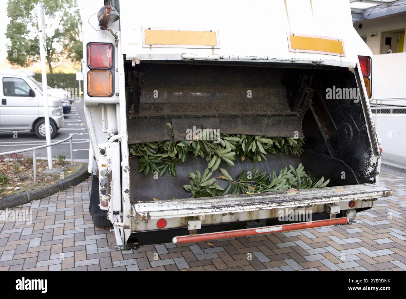 Immondizia camion Foto Stock