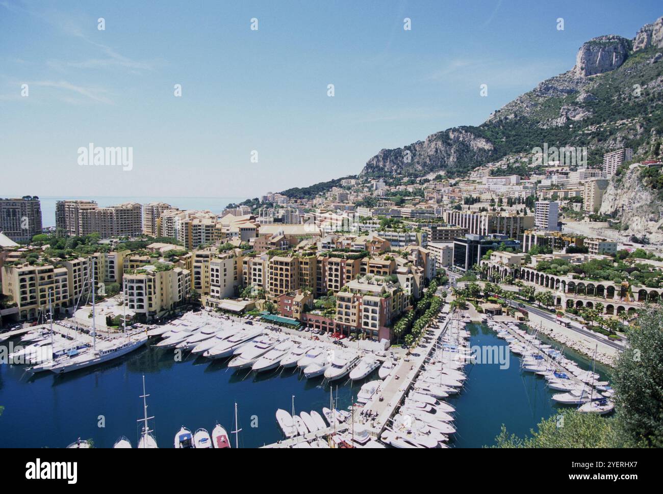 Vista panoramica della zona di Fontvieille Foto Stock