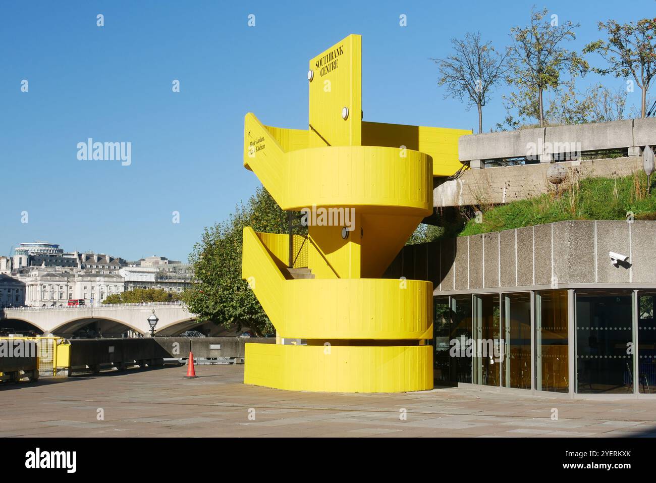 Scala gialla del Southbank Centre a Londra Foto Stock