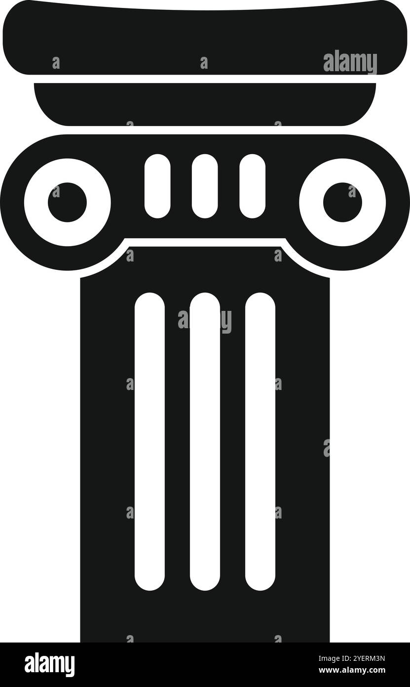 Colonna classica che rappresenta il patrimonio architettonico e il significato storico Illustrazione Vettoriale
