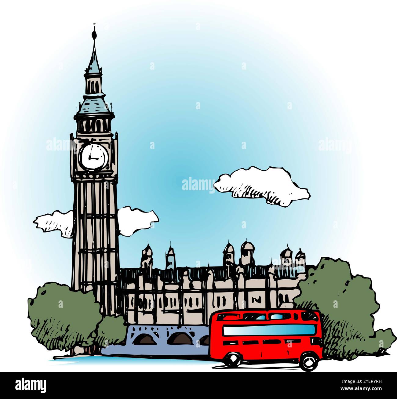 Torre dell Orologio a Londra Foto Stock