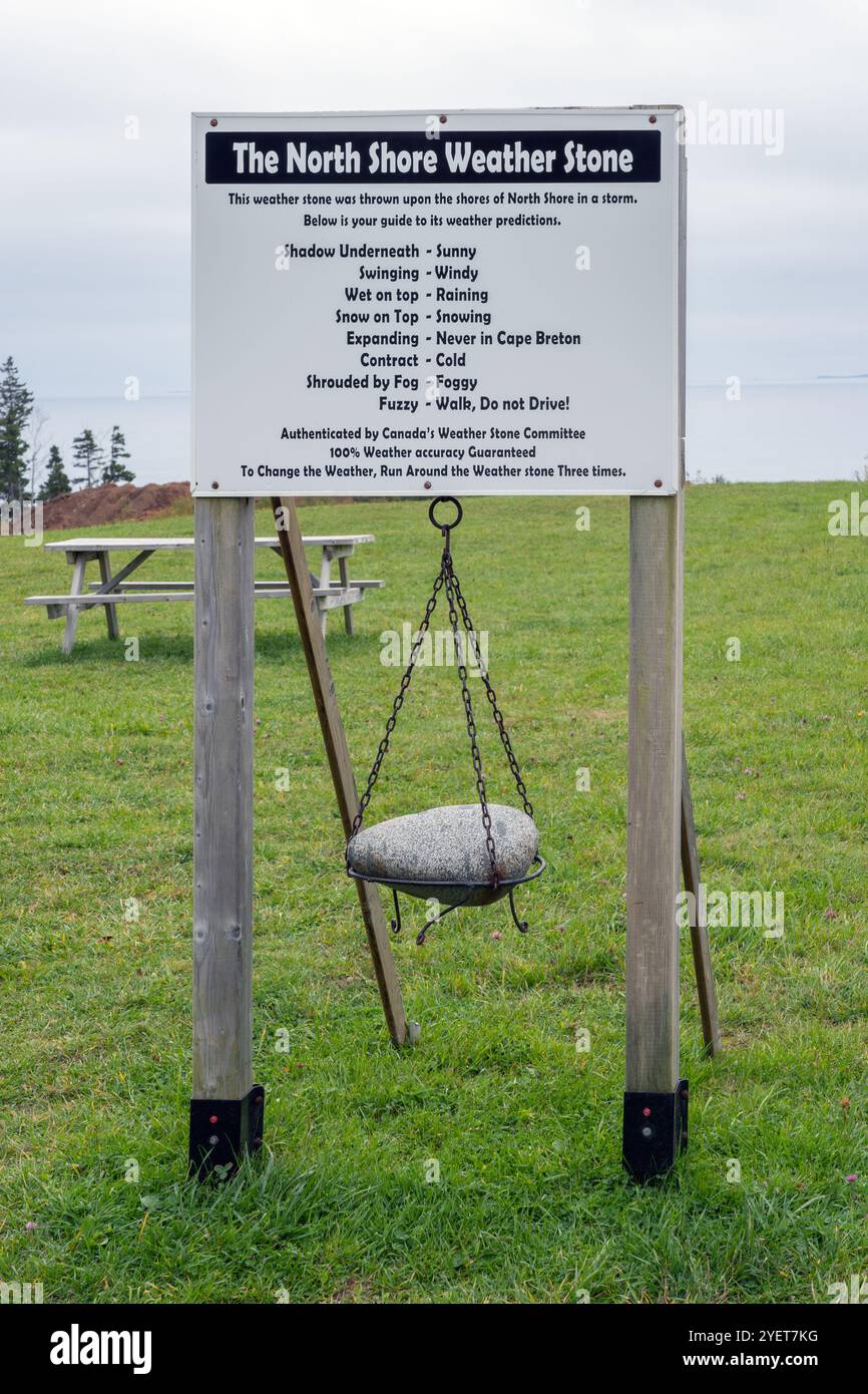 Un semplice dispositivo utilizzato sulla costa o sull'isola di Cape Breton per prevedere il tempo in continua evoluzione. Molto divertente Foto Stock
