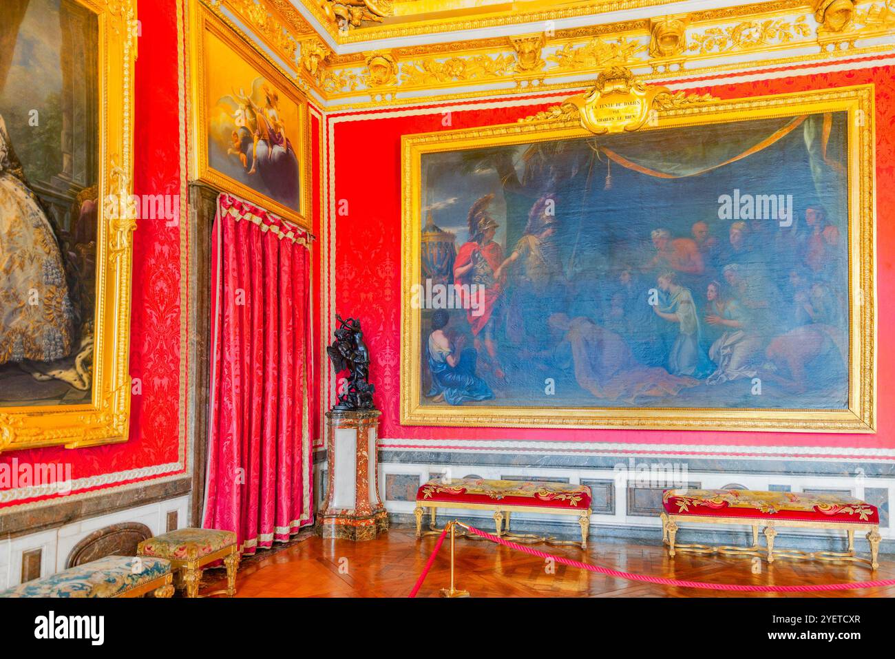 VERSAILLES, Francia - Luglio 02, 2016 : King's grand appartamento(Salon de Mars.Mars- dio romano della guerra)al primo piano del Castello di Versailles. Foto Stock