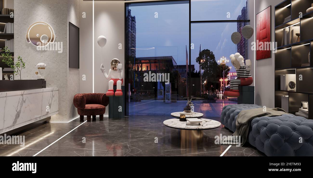 rendering 3d di studio Foto Stock