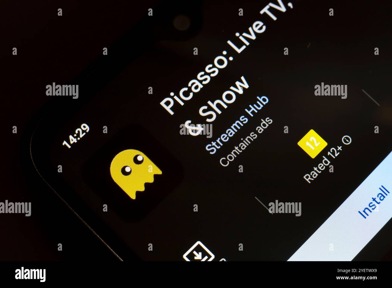 1° novembre 2024, Brasile. In questa immagine, il logo dell'app Picasso: Live TV, Movie & Show viene visualizzato sullo schermo di uno smartphone Foto Stock