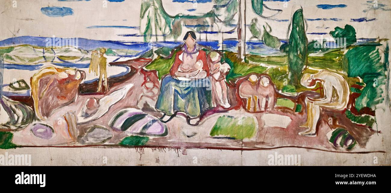 Alma Mater - olio su tela - Edward Munch - 1920/1930 - Oslo, Museo Munch Foto Stock