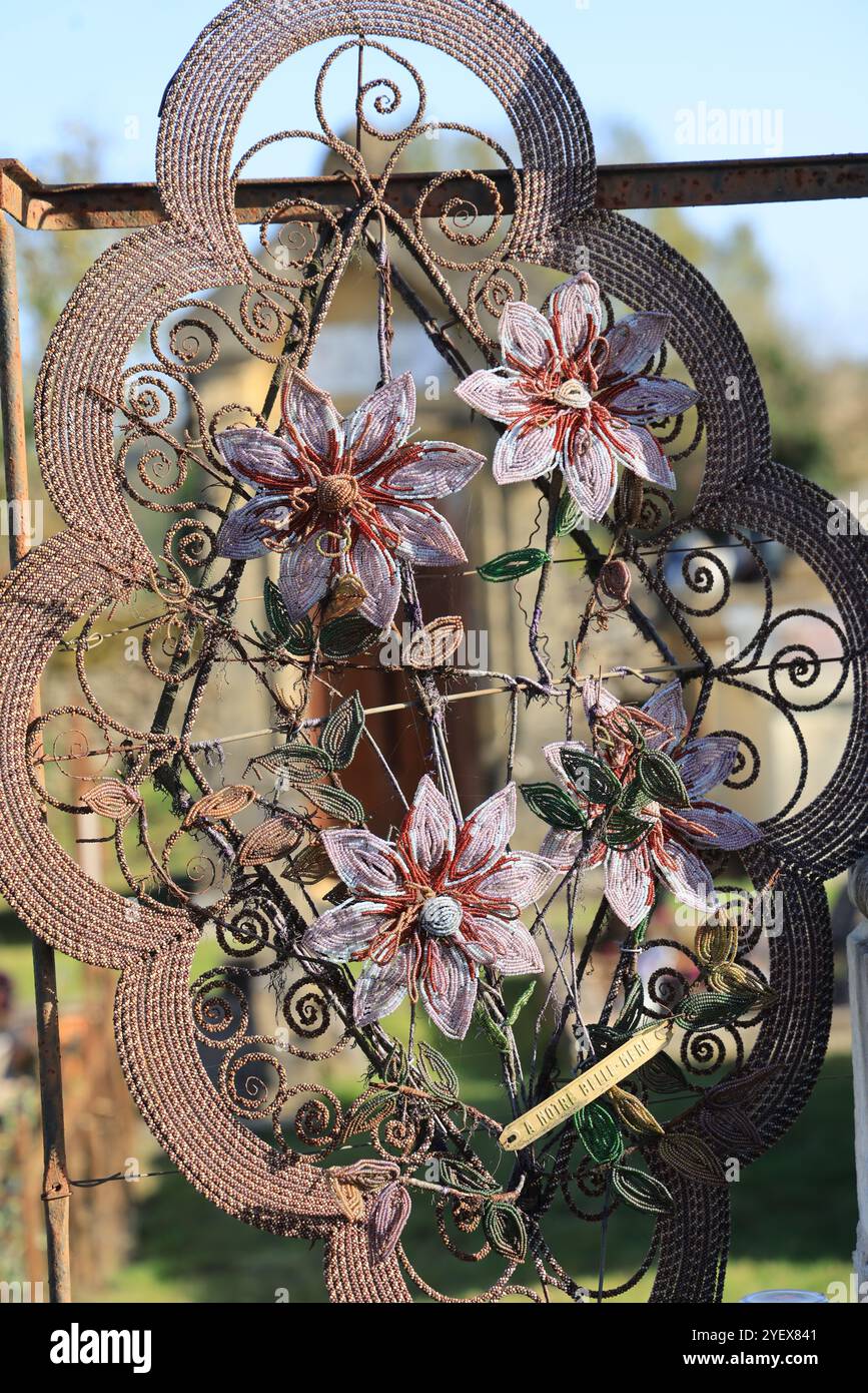 Corona Funebre Di Fiori Rosa - Consegna Tramite Fiorista - Foto 9