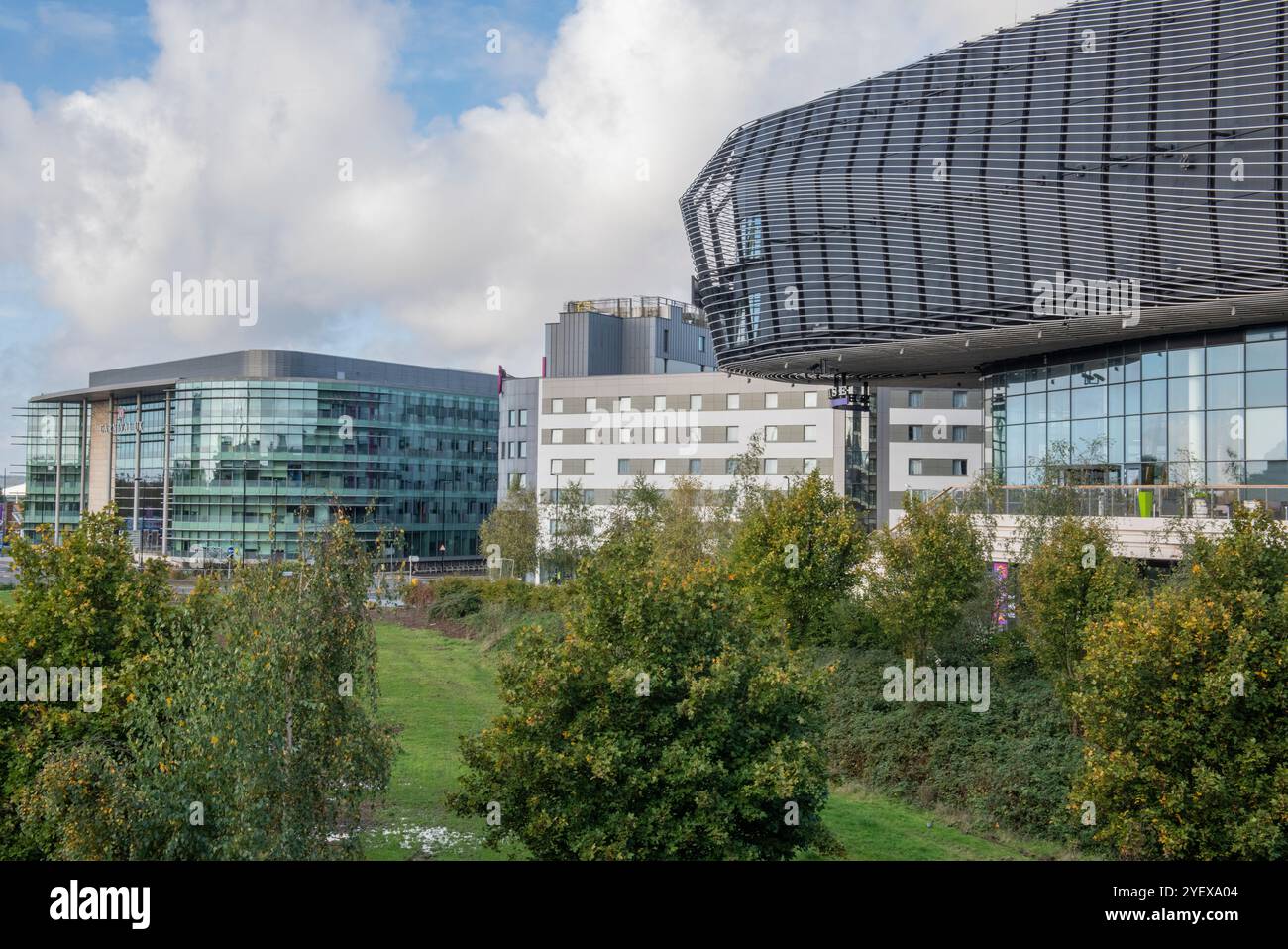 Il centro commerciale West Quay nel centro della città marittima o portuale di Southampton, Hampshire, Regno Unito Foto Stock