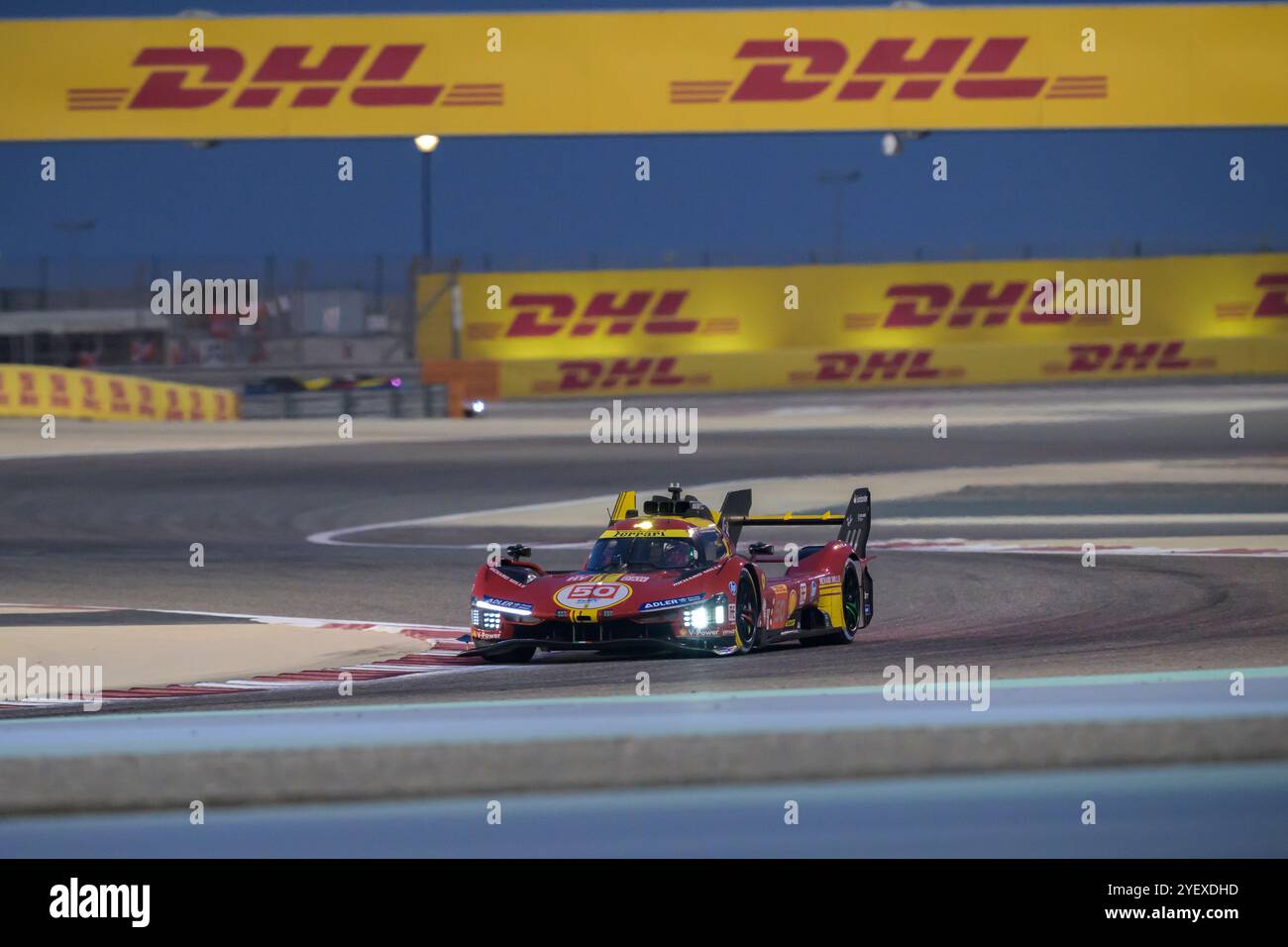 Sakhir, Bahrein. 1 novembre 2024. Ferrari AF CORSE No.50 Hypercar - Ferrari 499P, Antonio fuoco (ITA), Miguel Molina (ESP), Nicklas Nielsen (DNK) durante le qualifiche. Ahmad al Shehab/Alamy Live News. Foto Stock