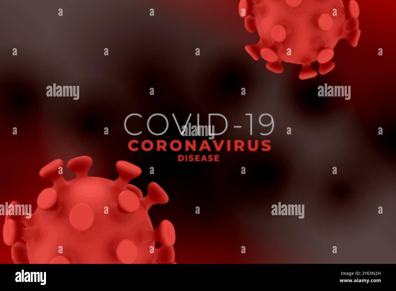 covid19 coronavirus sfondo pandemico con cellule virali Illustrazione Vettoriale