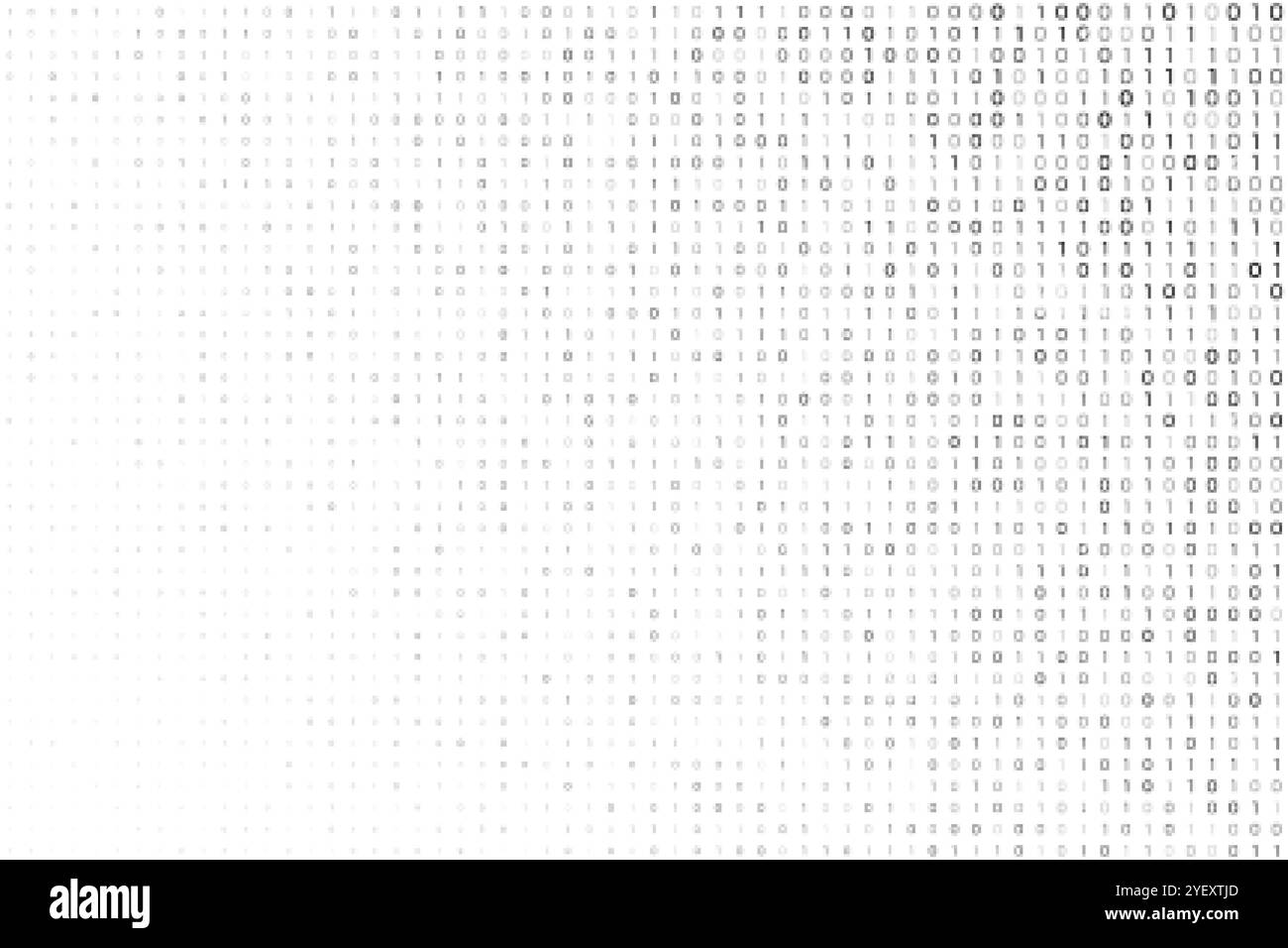 sfondo bianco digitale con numeri di codice binari Illustrazione Vettoriale