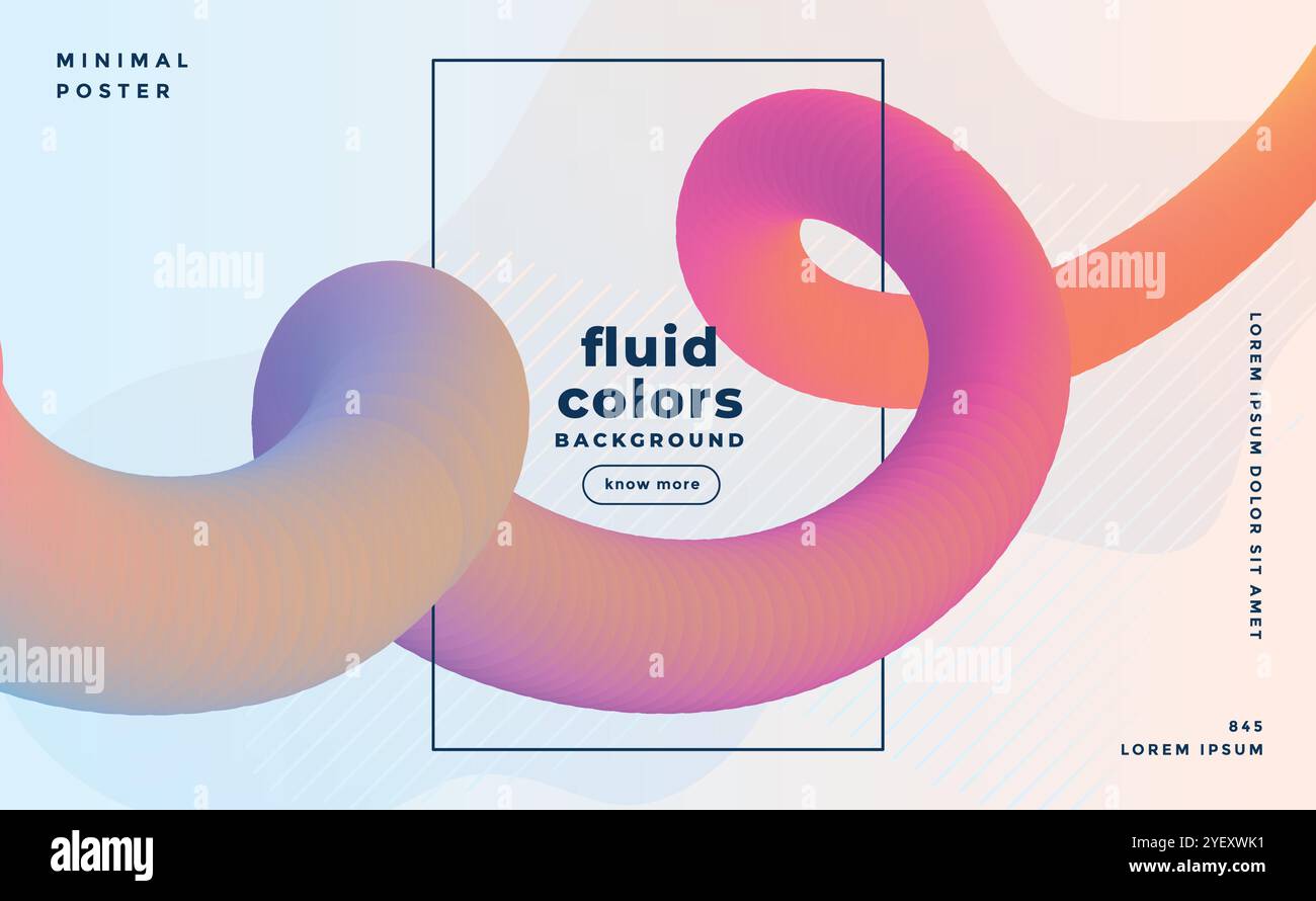 design moderno di modelli di background con flusso di tubi 3d in loop Illustrazione Vettoriale