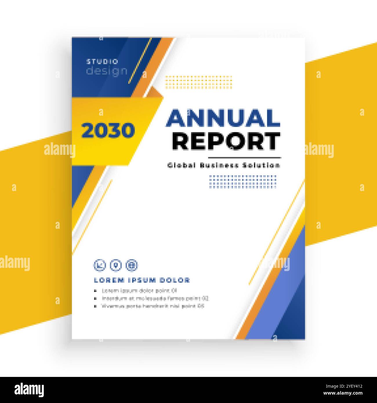 design moderno di modelli di brochure annuali per le aziende Illustrazione Vettoriale