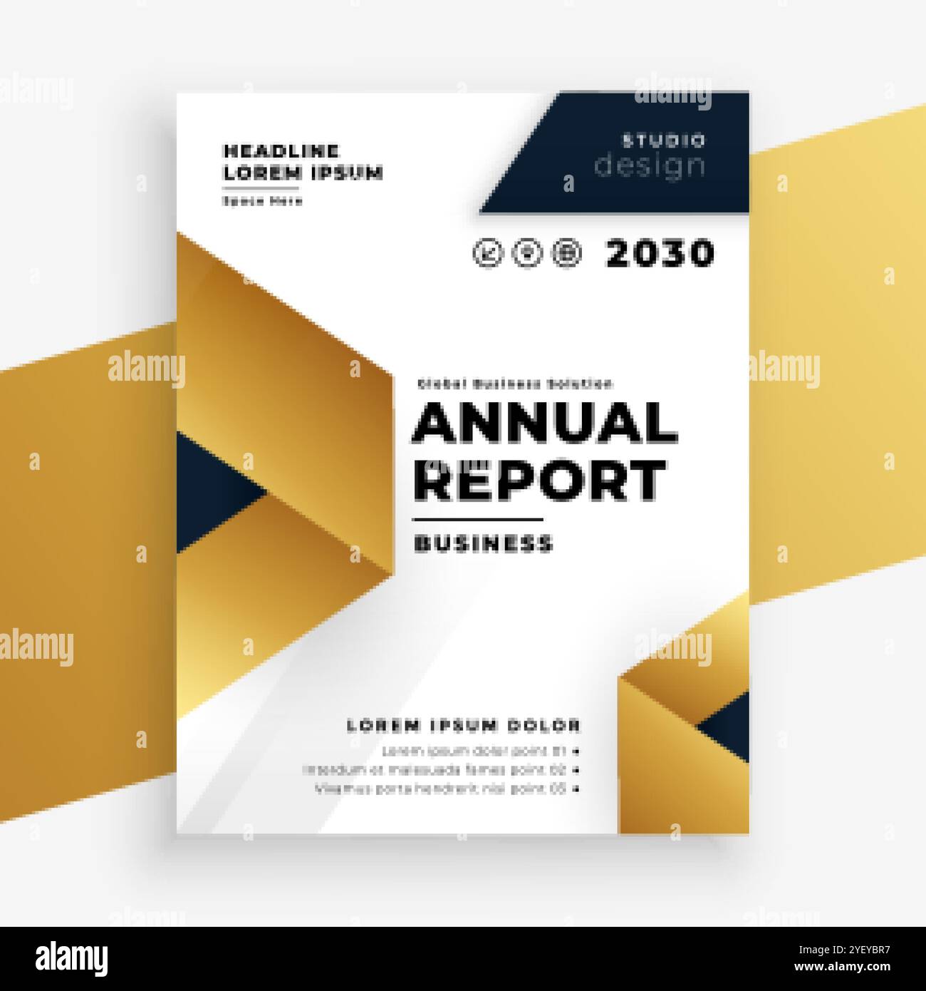 modello di progettazione della brochure aziendale del rapporto annuale Illustrazione Vettoriale