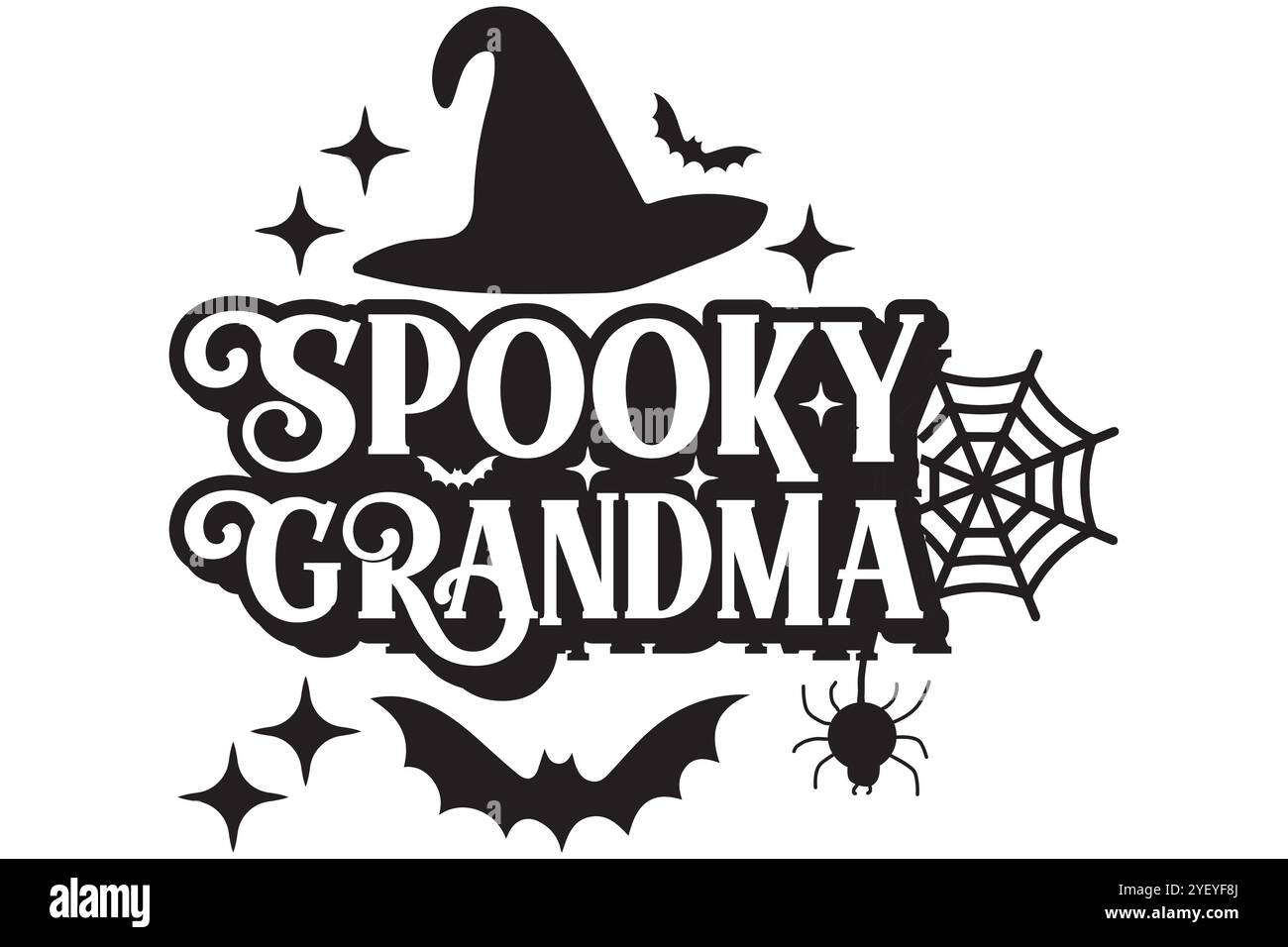 Spaventoso design della T-shirt Halloween SVG Illustrazione Vettoriale