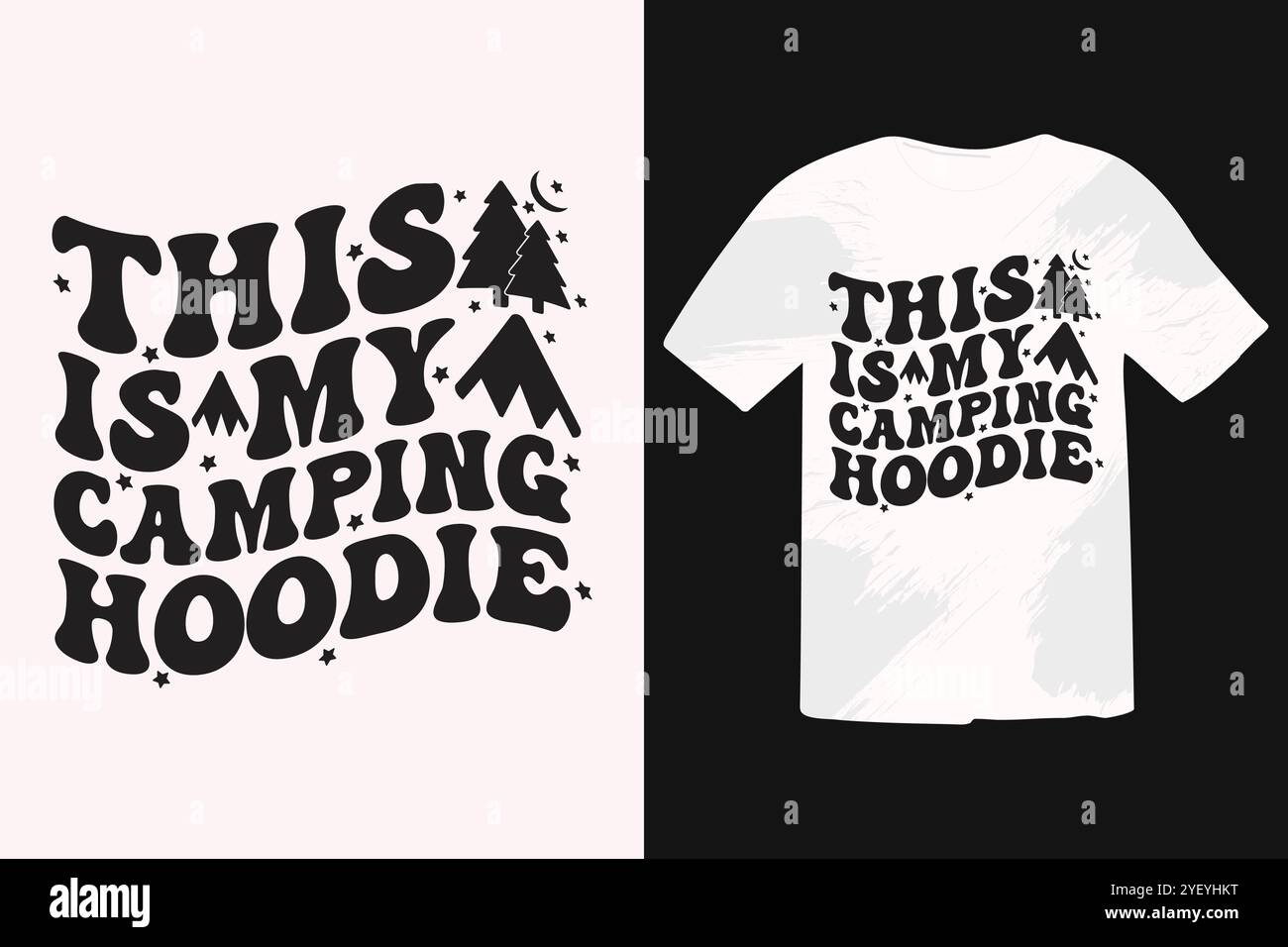 T-shirt estiva da campeggio Illustrazione Vettoriale