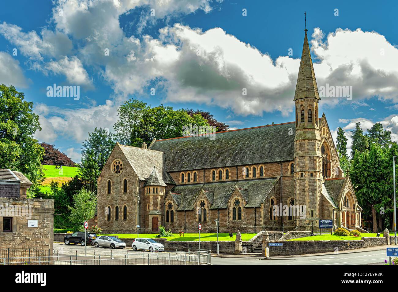 Trinity Parish Church of the Church of Scotland, Jedburgh. Jedburgh, Scottish Borders, Scozia, Regno Unito Foto Stock