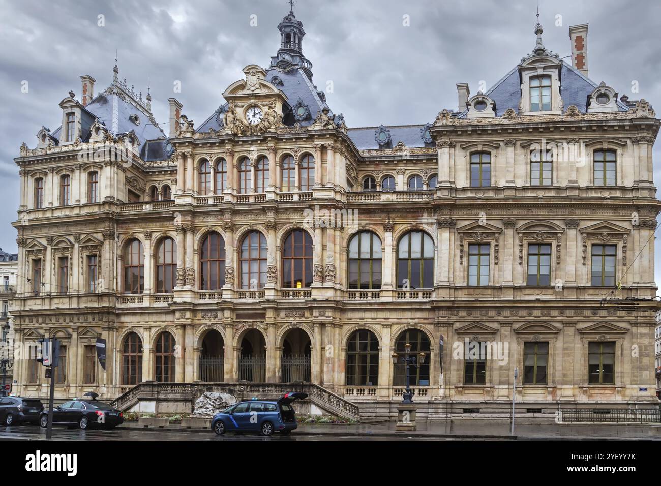 Palais de la Bourse (Palazzo del commercio) a Lione, Francia, Europa Foto Stock