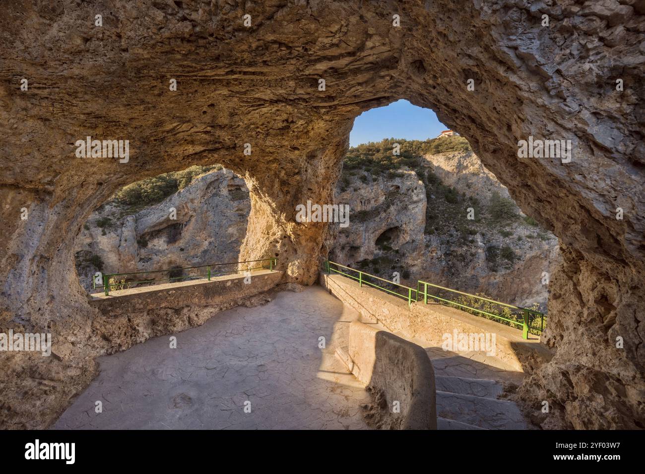 Punto panoramico di Ventano del Diablo a Cuenca, Castilla la Mancha, Spagna, Europa Foto Stock
