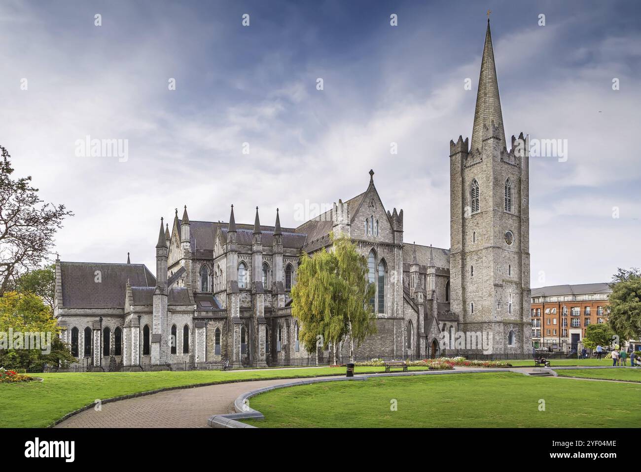 La cattedrale di San Patrizio a Dublino, in Irlanda, fondata nel 1191, è la cattedrale nazionale della Chiesa d'Irlanda, in Europa Foto Stock