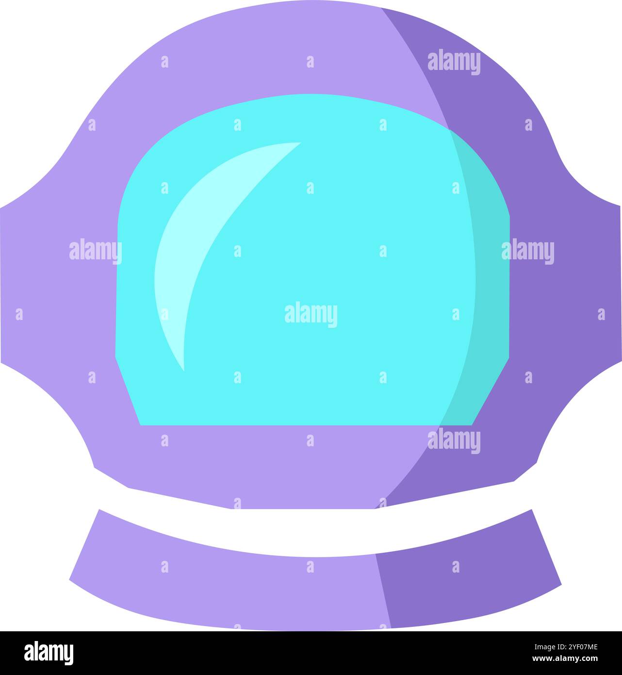 Un elemento vettoriale del casco astronauta in stile cartoni animati. Esplorazione del simbolo dell'universo. Meraviglie del cosmo, scienza astronomica. L'illustrazione Illustrazione Vettoriale