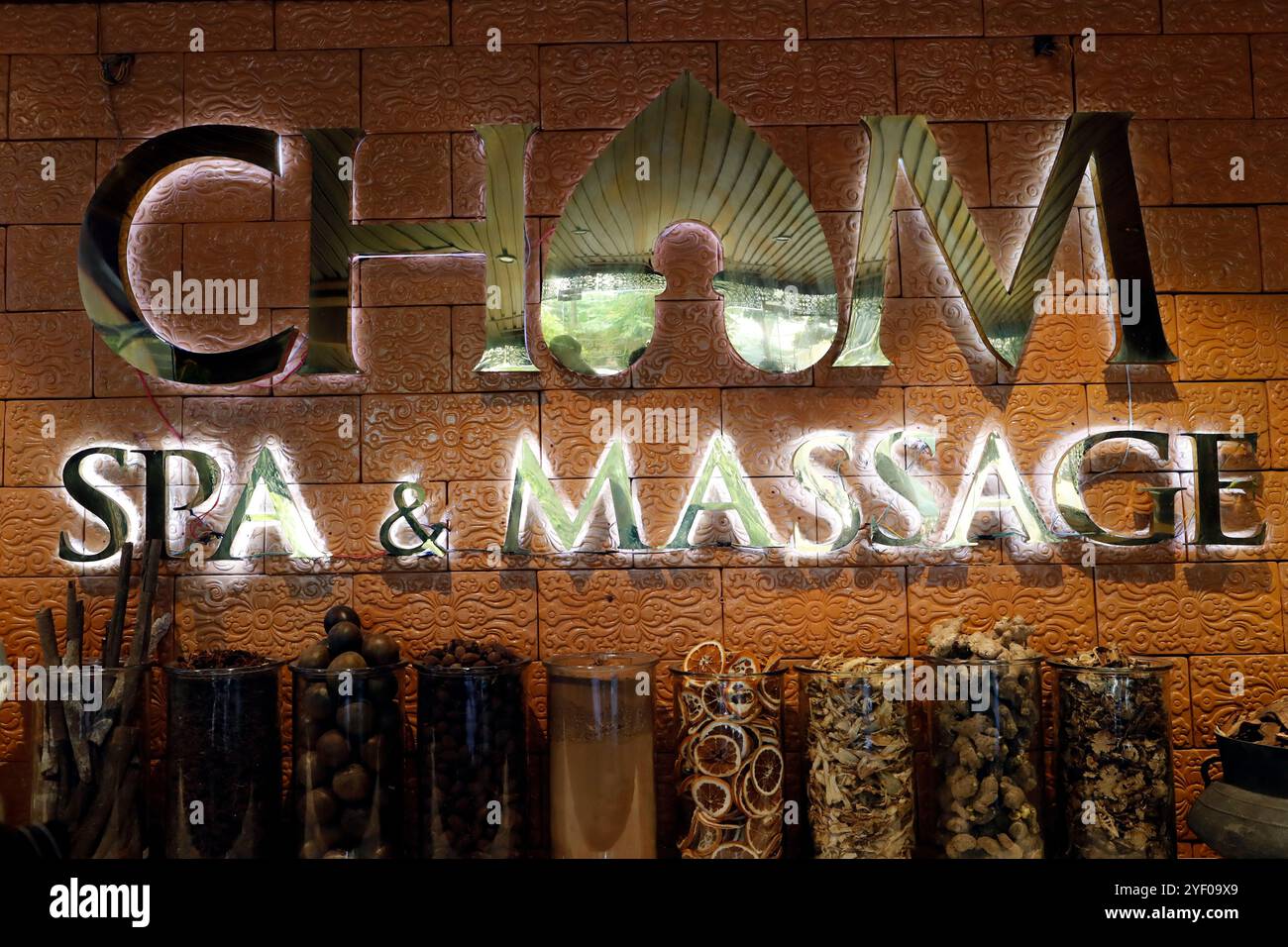 Centro benessere e sala massaggi in Asia. Vietnam. Foto Stock