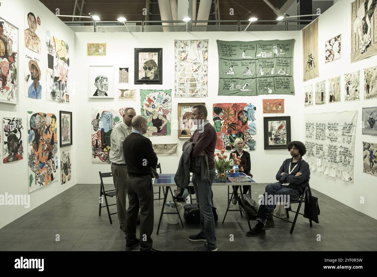 Torino. Artissima è la più importante fiera d'arte contemporanea d'Italia. Nel 2024 Artissima accoglie 189 gallerie italiane e internazionali partecipanti. Foto Stock