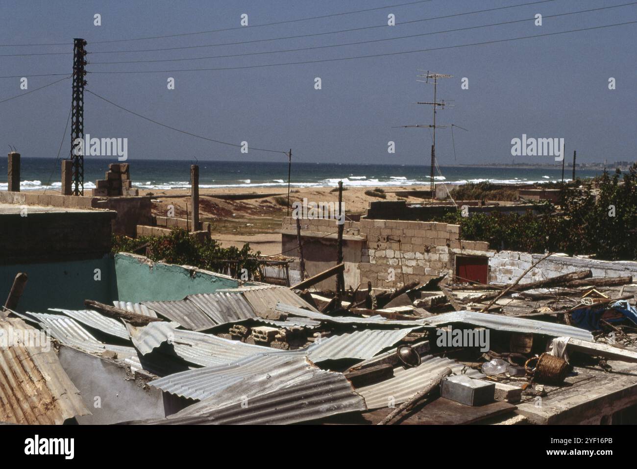 Lebanon El-Buss Tyre 1979 campo profughi palestinese Foto Stock