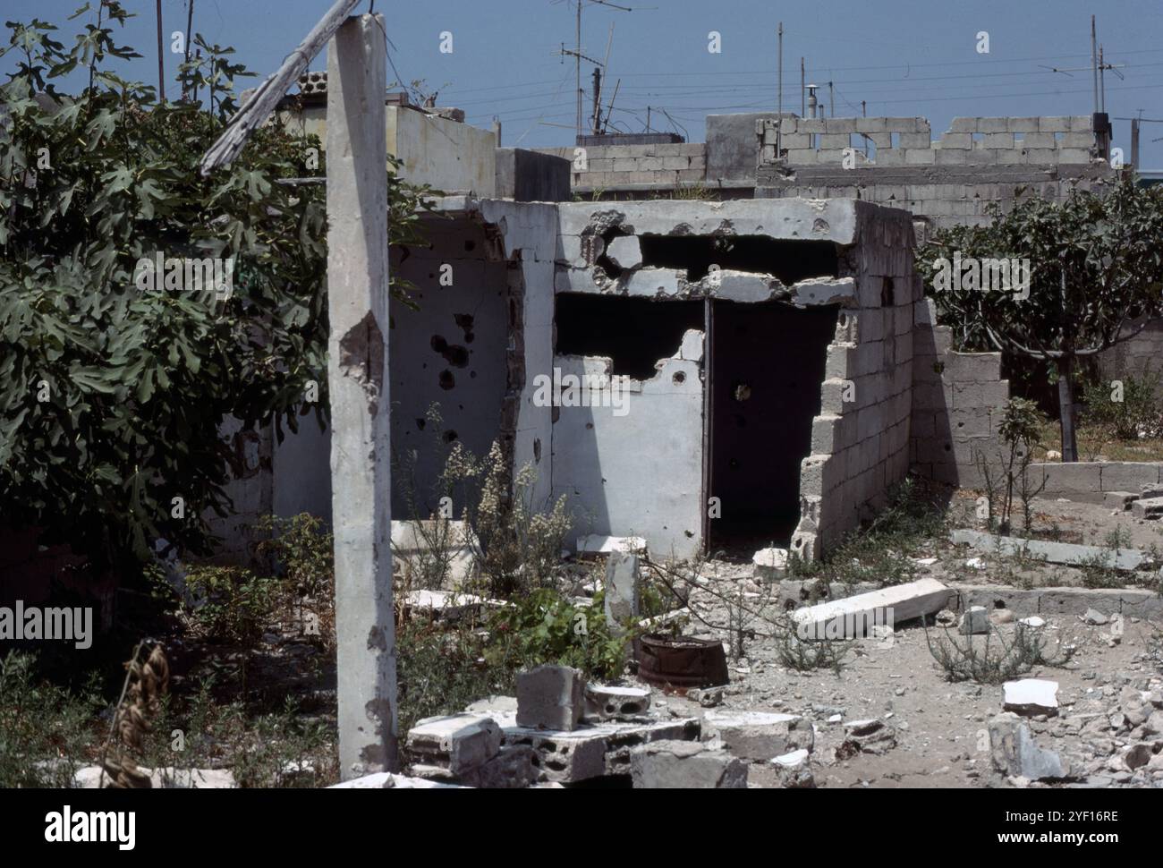 Lebanon El-Buss Tyre 1979 campo profughi palestinese Foto Stock