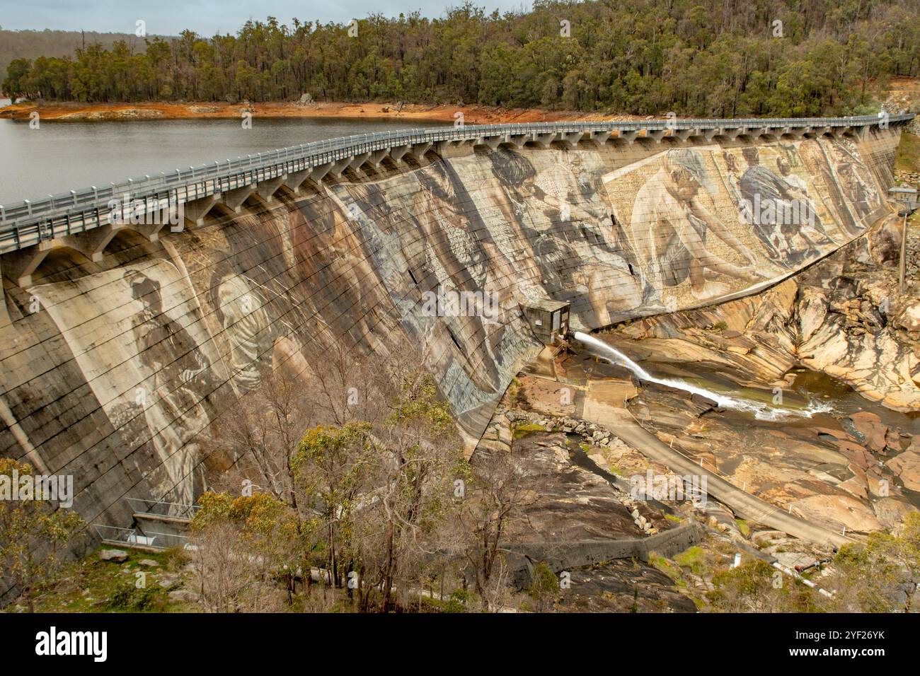 Mega Mural di Guido Van Helten, diga di Wellington vicino a Collie, Australia Occidentale, Australia Foto Stock