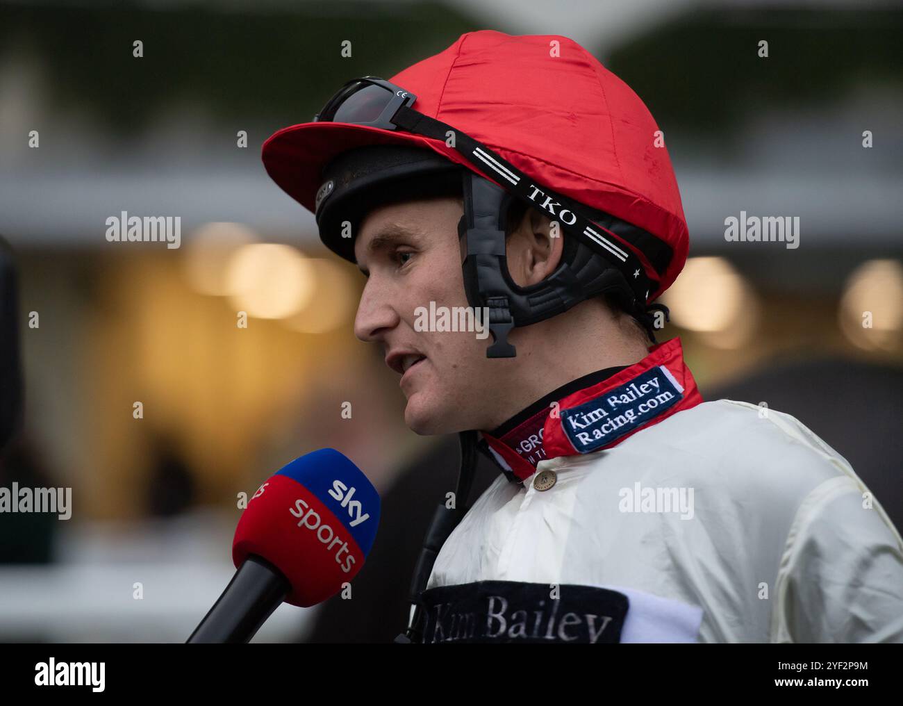 Ascot, Berkshire, Regno Unito. 2 novembre 2024. Jockey Tom Bellamy che ha cavalcato IL CHIANTI CLASSICO per vincere il Sodexo Live! Gold Cup handicap Steeple Chase (Classe 1) (Premier handicap) (GBB Race) al Fireworks Spectacular Family Raceday all'Ascot Racecourse, Berkshire. Proprietario Sir Francis Brooke & R A Pilkington, allenatore Kim Bailey, Cheltenham, allevatore David o'Connell, sponsor Kim Bailey Racing Ltd Crediti: Maureen McLean/Alamy Live News Foto Stock