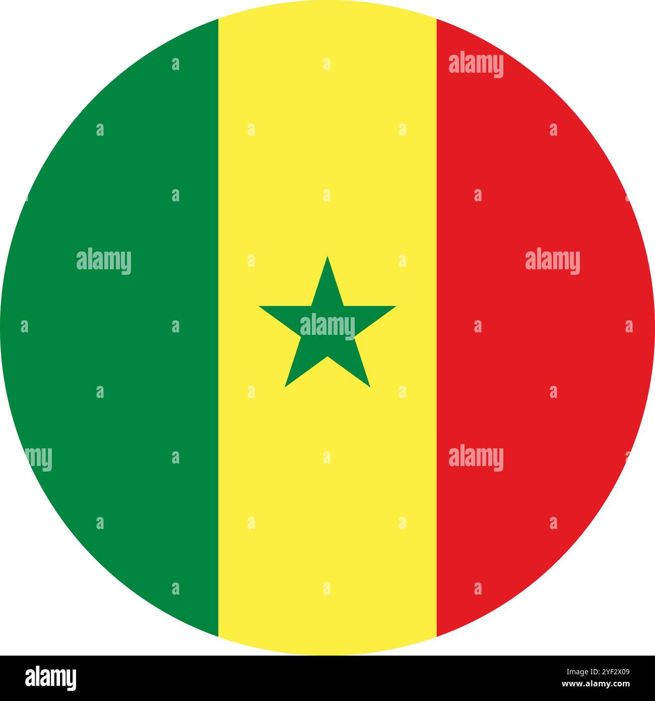 Flag cerchio senegalese, flag cerchio senegalese, immagini vettoriali Illustrazione Vettoriale