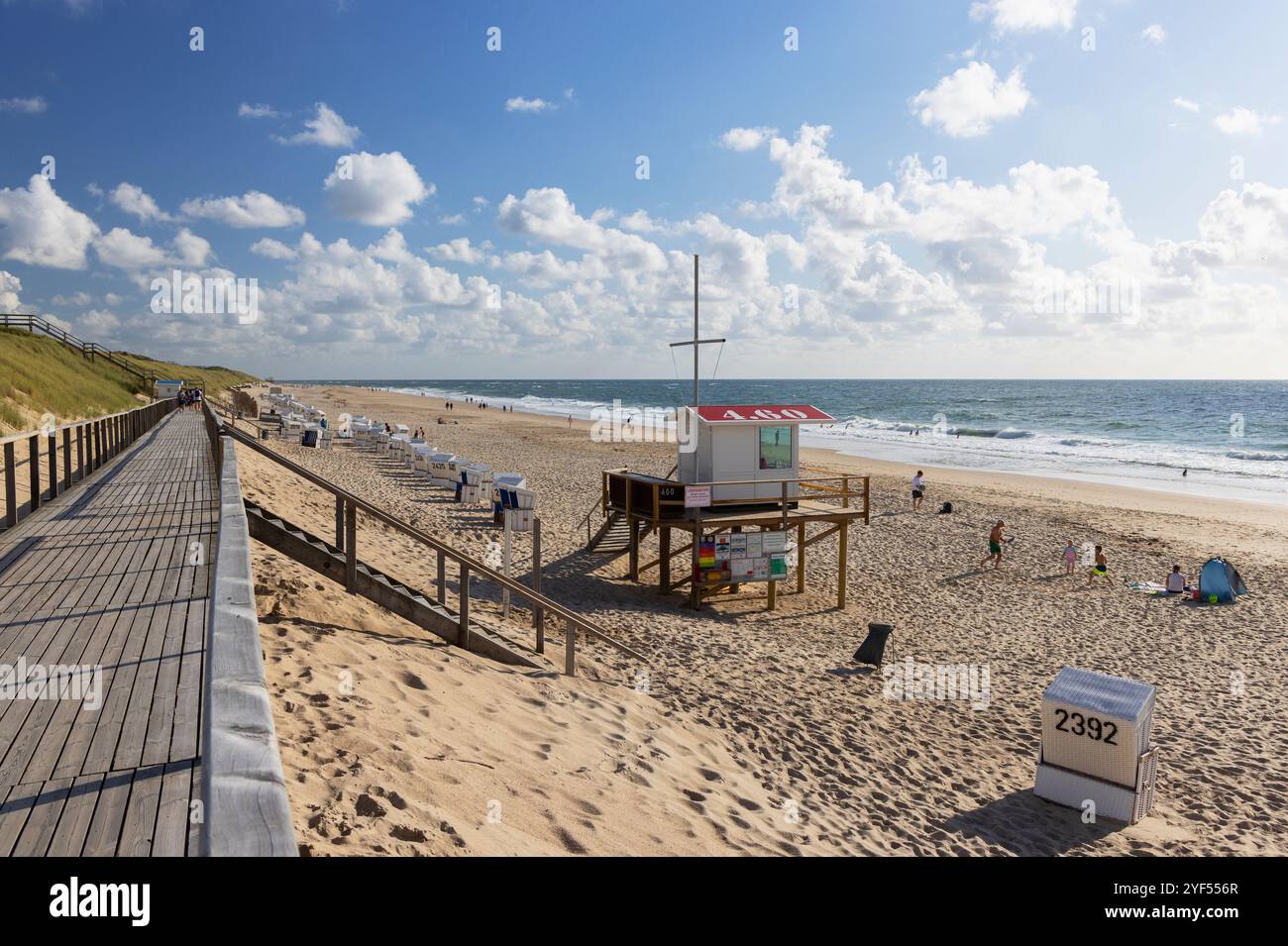 Westerland Beach, Sylt, Schleswig Holstein, Germania Foto Stock