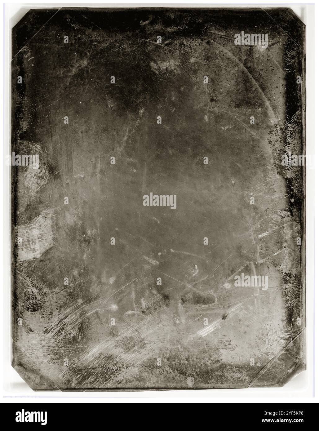 Fotografia di dagherreotipo d'epoca da sovrapporre. Grunge immagine di sfondo texture. Foto Stock