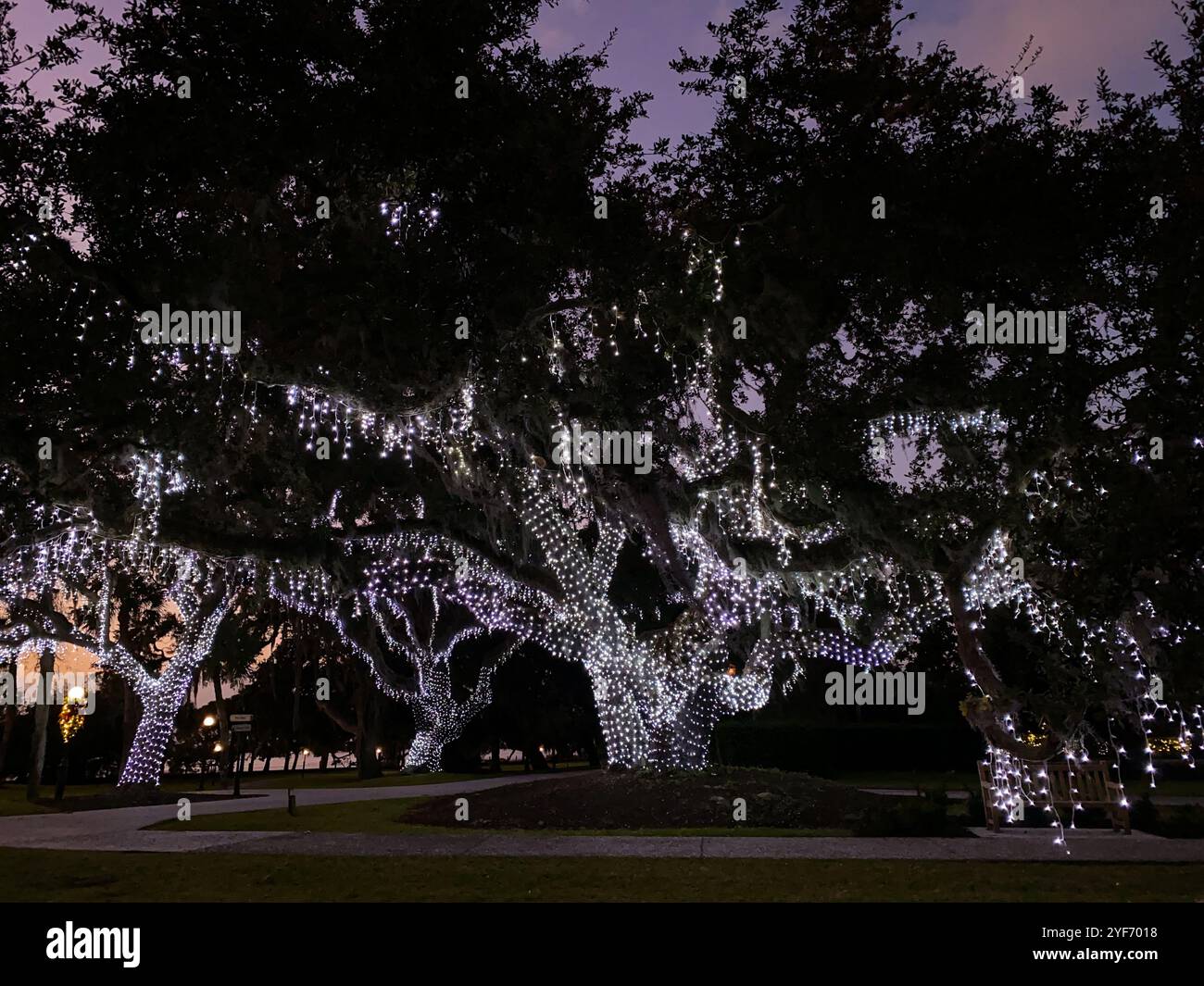 Celebrazione natalizia Holly Jolly Jekyll di Jekyll Island, Jekyll Island, Georgia, Stati Uniti Foto Stock