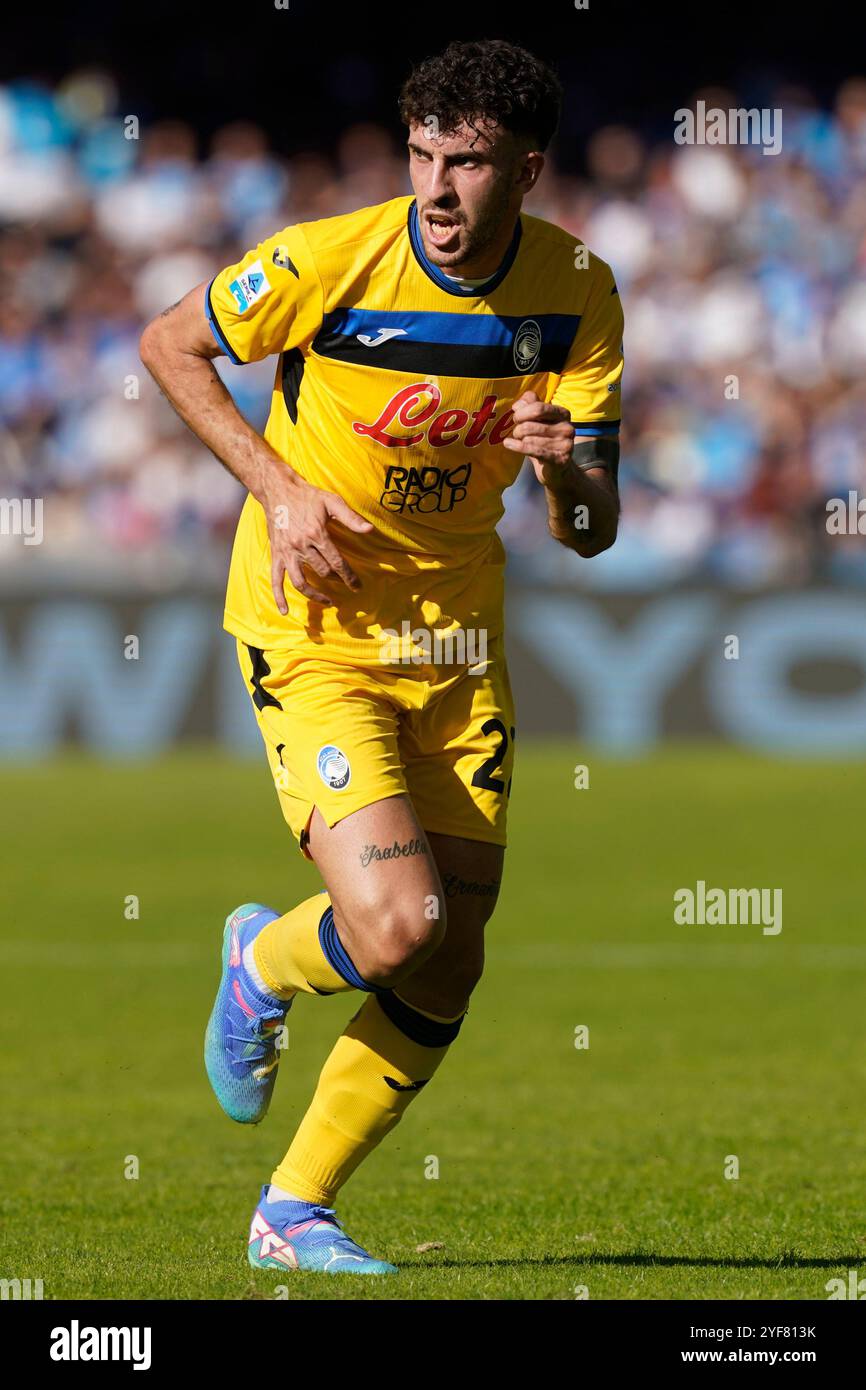 Napoli, Italia. 3 novembre 2024. Matteo Ruggeri dell'Atalanta BC durante la partita di serie A tra SSC Napoli e Atalanta BC allo Stadio Diego Armando Maradona Napoli Italia il 3 novembre 2024. Crediti: Franco Romano/Alamy Live News Foto Stock