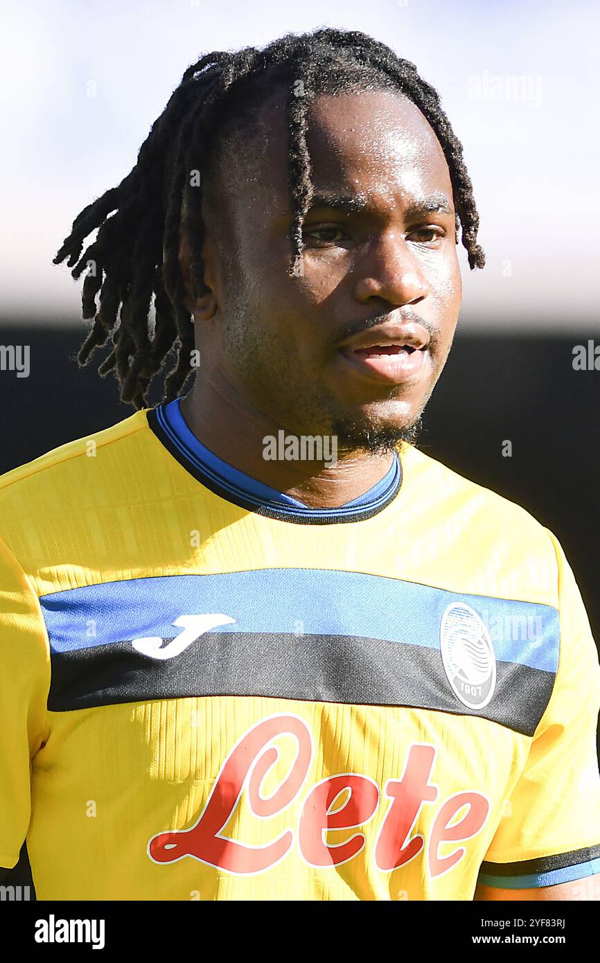 Napoli, Lazio. 3 novembre 2024. Ademola Lookman dell'Atalanta durante la partita di serie A tra Napoli e Atalanta allo stadio Maradona di Napoli, Italia, 3 novembre 2024. Crediti: massimo insabato/Alamy Live News Foto Stock