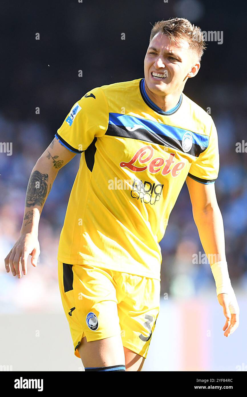Napoli, Lazio. 3 novembre 2024. Mateo Retegui dell'Atalanta durante la partita di serie A tra Napoli e Atalanta allo stadio Maradona di Napoli, Italia, 3 novembre 2024. Crediti: massimo insabato/Alamy Live News Foto Stock