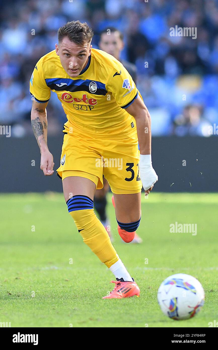 Napoli, Lazio. 3 novembre 2024. Mateo Retegui dell'Atalanta durante la partita di serie A tra Napoli e Atalanta allo stadio Maradona di Napoli, Italia, 3 novembre 2024. Crediti: massimo insabato/Alamy Live News Foto Stock