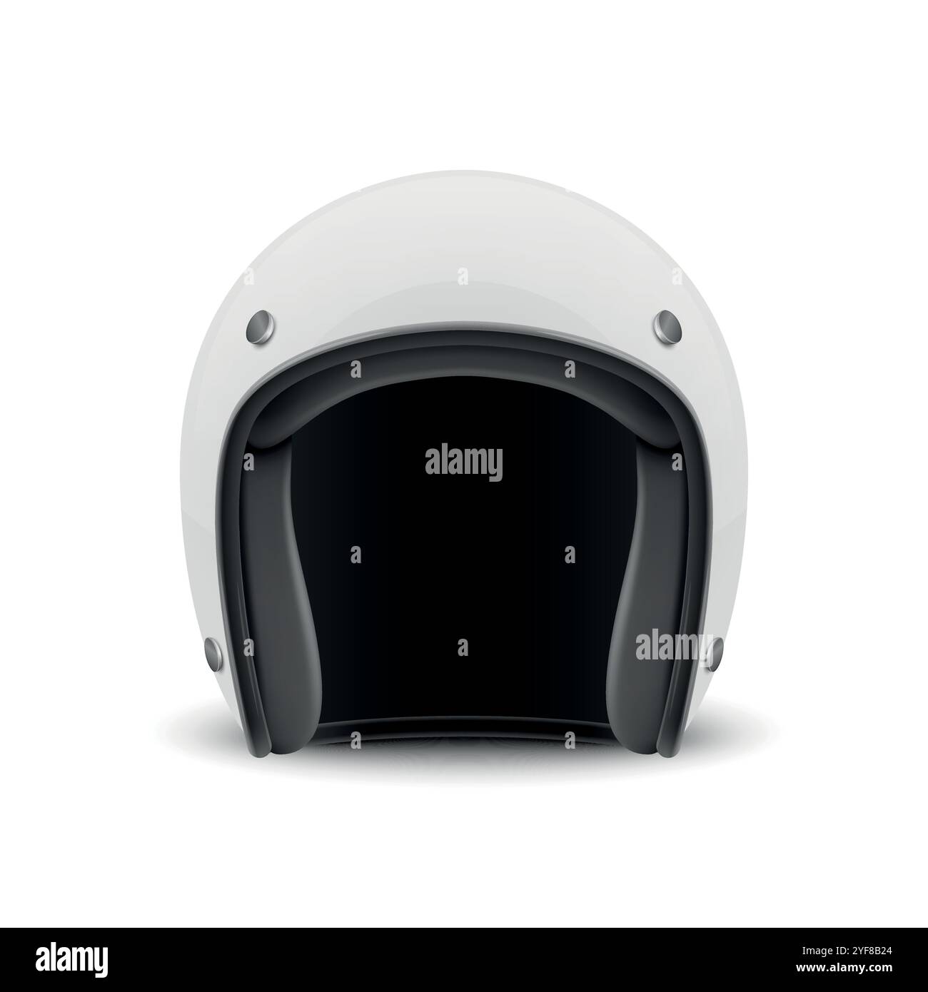 Modello di design per casco da moto Vintage Vintage Vintage Vintage Vintage realistico bianco bianco bianco bianco bianco lucido per Mockup. Vista frontale. Icona casco motociclistico Illustrazione Vettoriale Modello di design per casco da moto Vintage Vintage Vintage Vintage Vintage realistico bianco bianco bianco bianco bianco lucido per Mockup. Vista frontale. Icona casco motociclistico Illustrazione Vettoriale