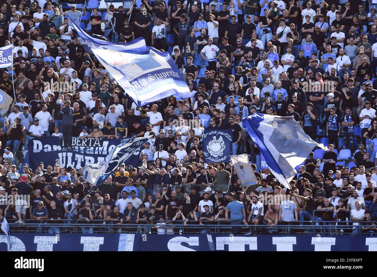 Napoli, Italia. 3 novembre 2024. I tifosi del Napoli hanno visto durante la partita di serie A tra Napoli e Atalanta allo stadio Maradona. Punteggio finale Napoli 0 : 3 Atalanta credito: SOPA Images Limited/Alamy Live News Foto Stock