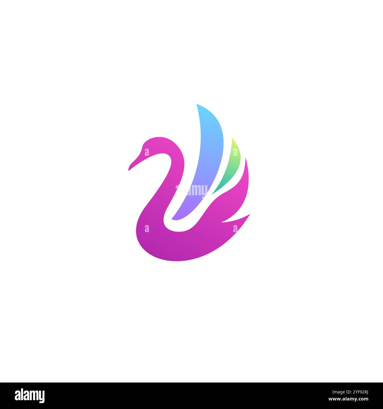 Illustrazione vettoriale del logo Swan. Design icona Swan Illustrazione Vettoriale