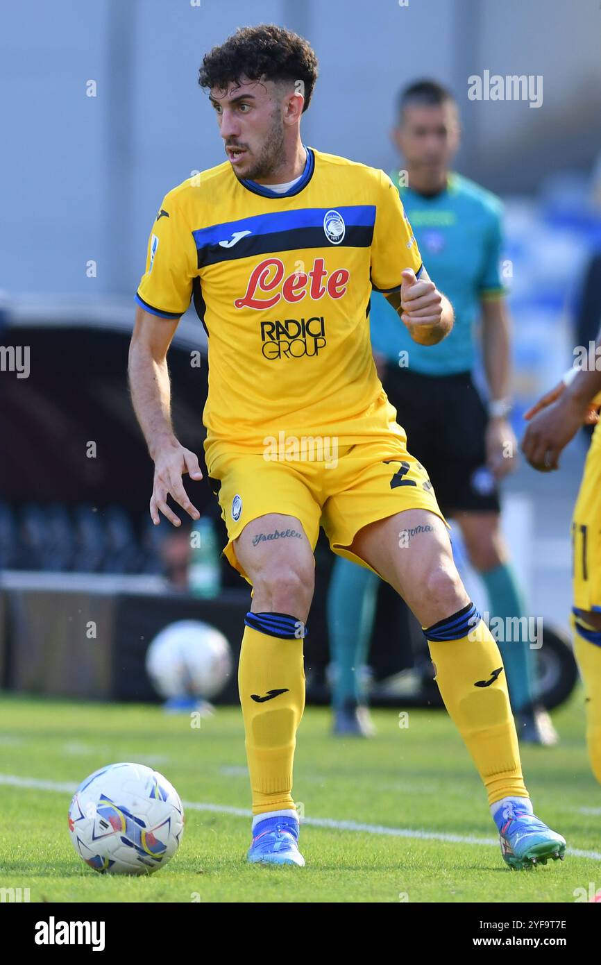 Napoli, Lazio. 3 novembre 2024. Matteo Ruggeri dell'Atalanta durante la partita di serie A tra Napoli e Atalanta allo stadio Maradona, Napoli, Italia, 3 novembre 2024. Credito AllShotLive: SIPA USA/Alamy Live News Foto Stock