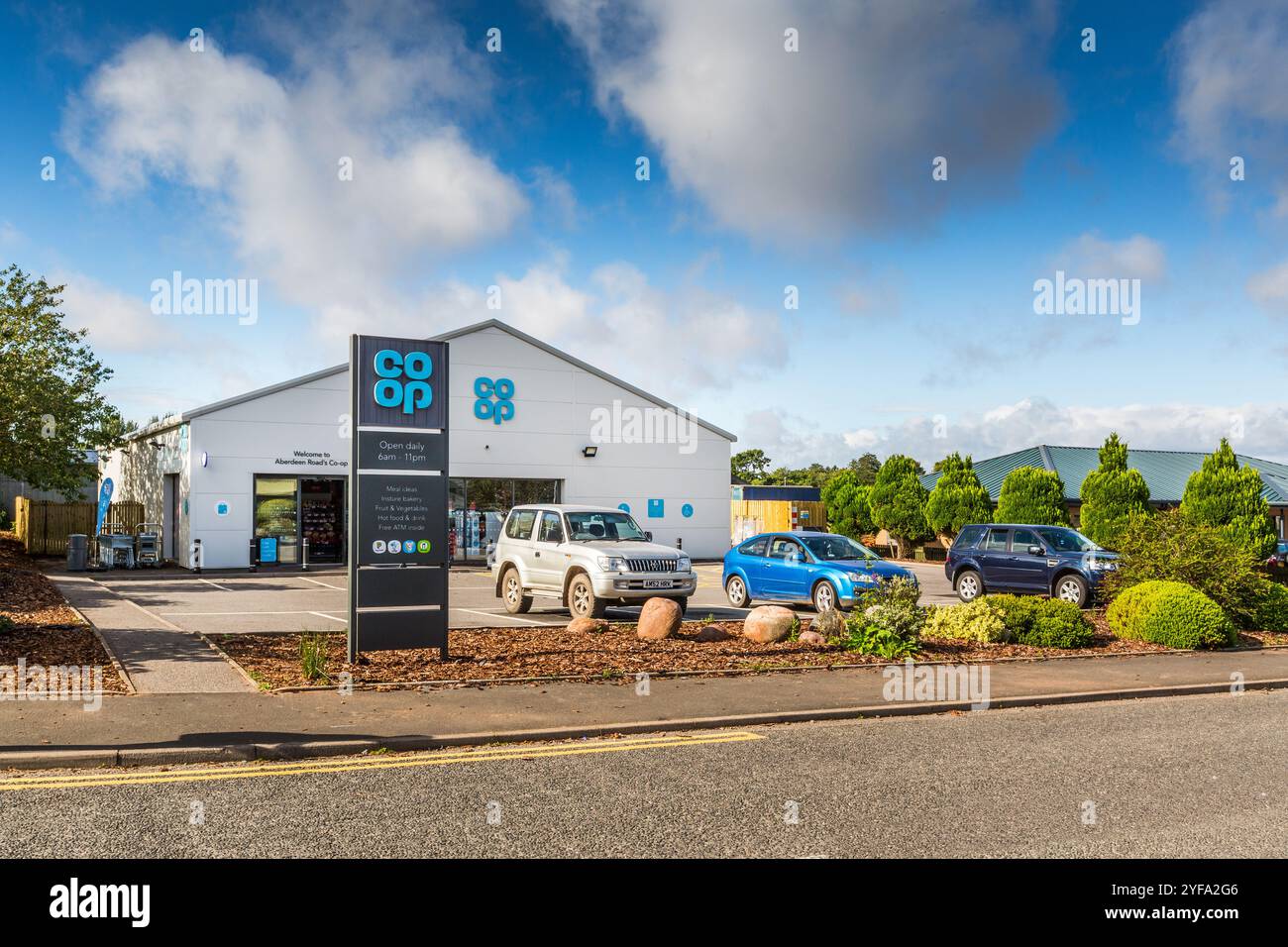 Negozio Co Op a Laurencekirk, Aberdeenshire, scozia Foto Stock