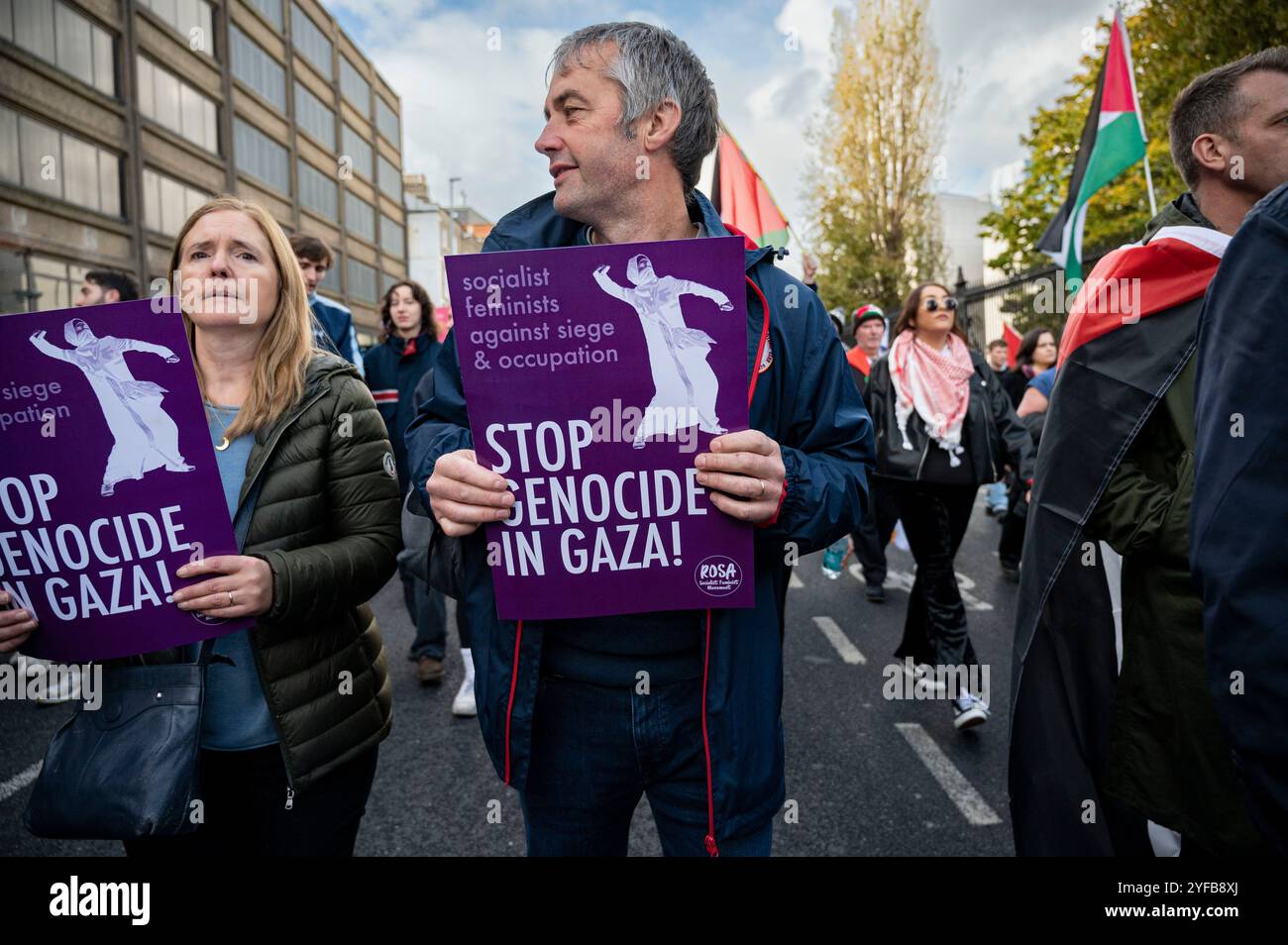 Manifestazione ProPal a Dublino Foto Stock