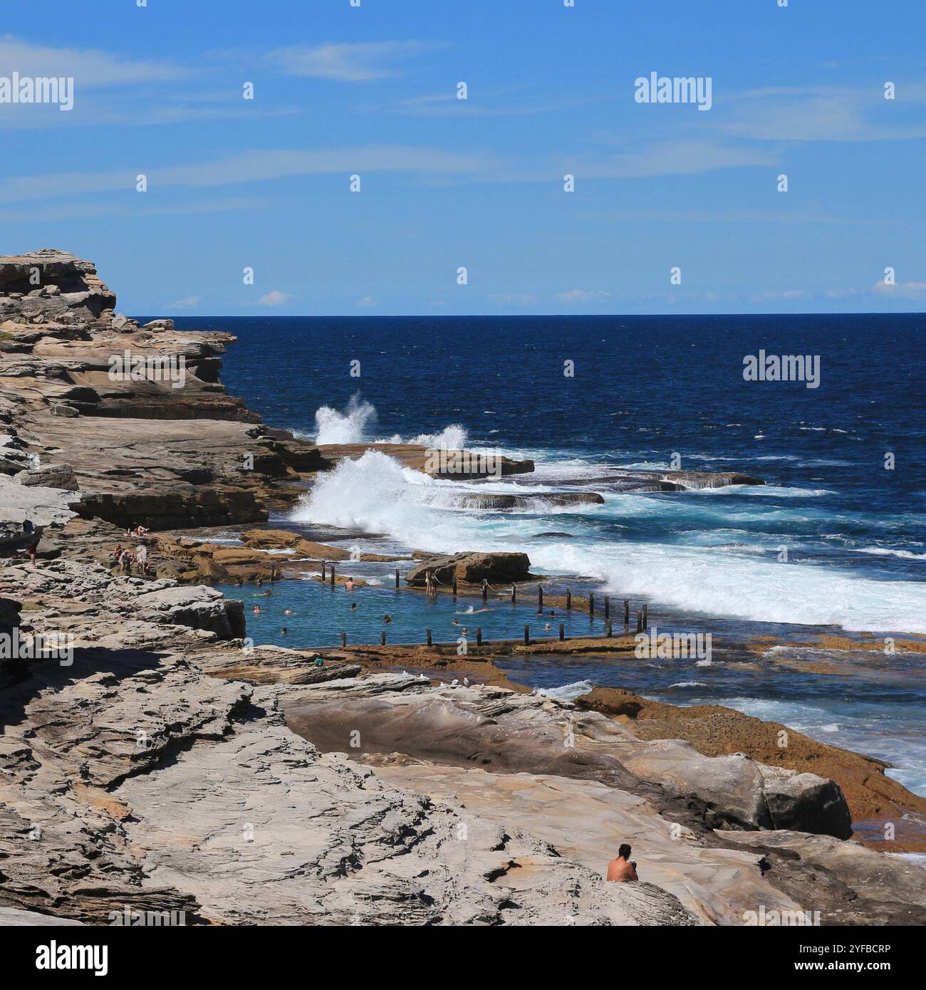 Piscina Rock a Maroubra Beach, Sydney, Australia Foto Stock