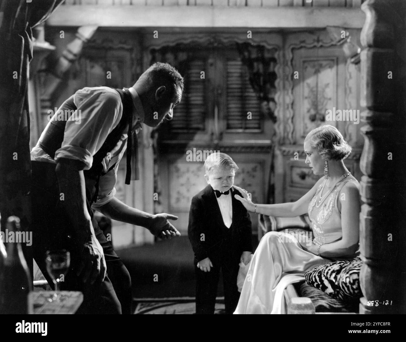 Freaks (MGM, 1932) foto pubblicitaria - Henry Victor, Harry Earles e Olga Baclanova - horror Foto Stock